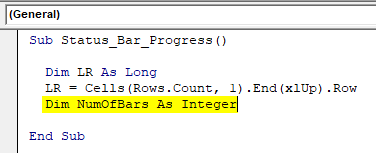 VBA Status Bar Example 1.2