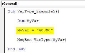 VBA VARTYPE - Example 3.2