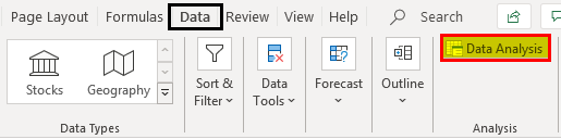 Data Analysis Option