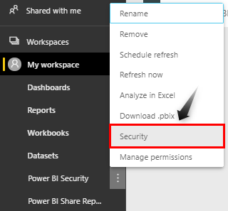 Select Security Option