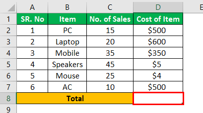 Ctrl Shift Enter in Excel Example 1.1