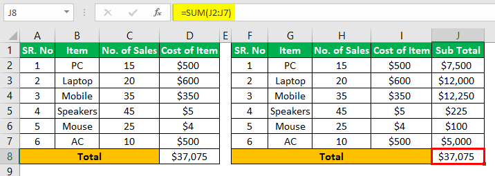 Ctrl Shift Enter in Excel Example 1.5