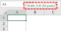 Excel Column Auto width Example 1-1