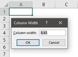 Excel Column Auto width Example 1-5