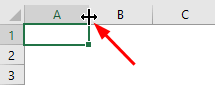 Excel Column Auto width Example 1