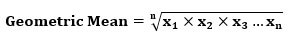 Geometric Mean Formula