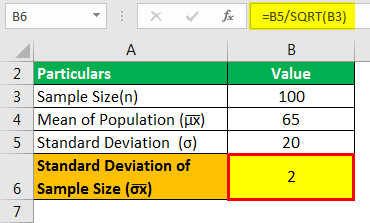 Sampling Distribution Formula Example 1.2