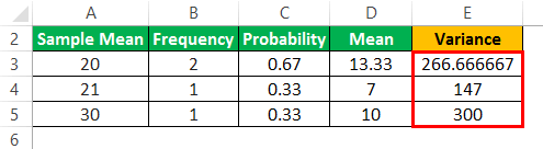 Sampling Distribution Formula Example 3.5