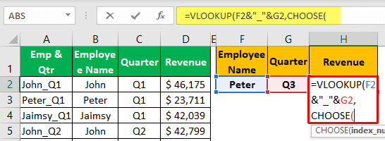 Using CHOOSE Function 1-1