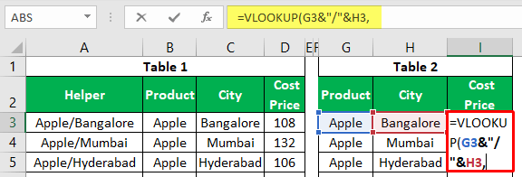 VLOOKUP to Return Multiple Values 1-6