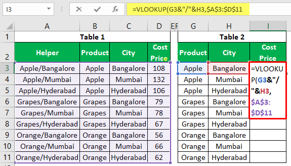 VLOOKUP to Return Multiple Values 1-7