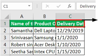 Column Width Example 1-3