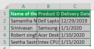 Column Width Example 4-1