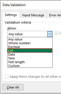 Using Drop Down List 1-2