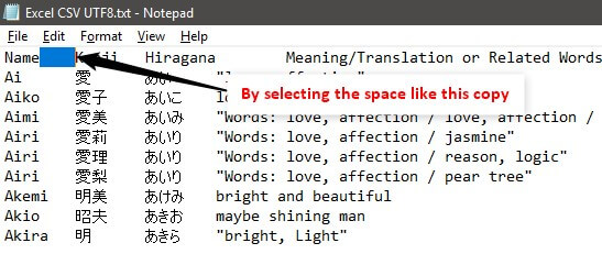 Example 1-8 (Select Space)