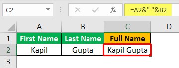 Merge Column Example 2-1