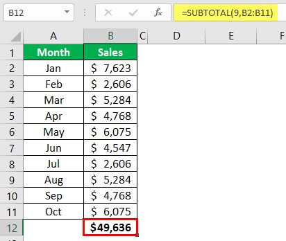 Using Subtotal Function 1-3