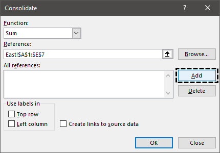 merge worksheet Step 6 - Add