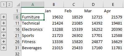 merge worksheet Step 9 - Consolidated data