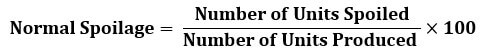 Formula of Normal spoilage