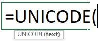 UNICODE Formula