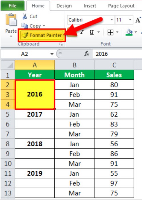 Merge Cells in Excel - Example 6 - Step 3