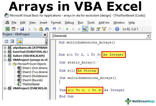 VBA Arrays in Excel - Top 5 Types of Arrays in Excel VBA
