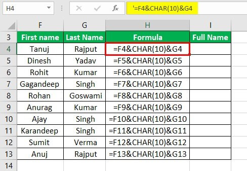 Combine two Text Strings - Example 3 -1