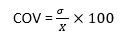 Coefficient of Variation (COV)