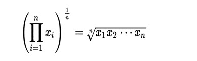 Geometric Mean formula