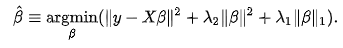 elastic net Formula