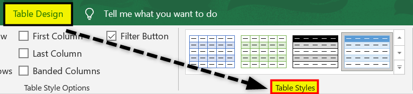 How to create and style tables in Excel - 2