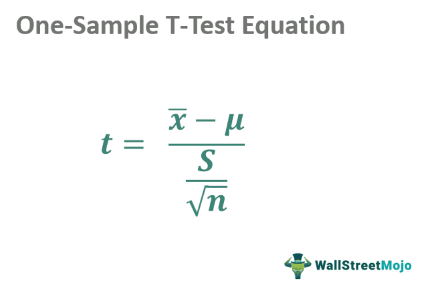 One-Sample T-Test Formula 