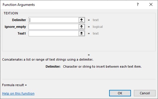 Textjoin in Excel - Method 1 - Textjoin Arguments.jpg