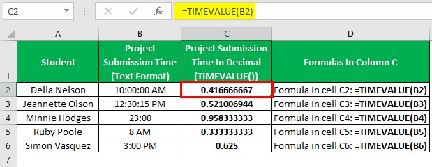 Timevalue Excel Intro - Output