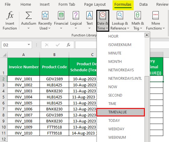 Timevalue Excel - Method 2 - Example - Step 1.jpg