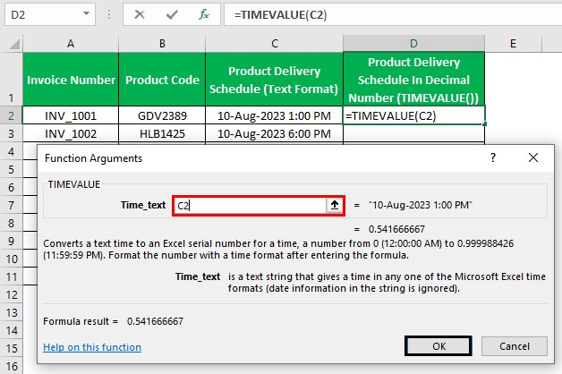 Timevalue Excel - Method 2 - Example - Step 2.jpg