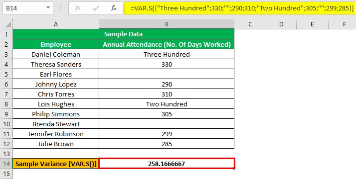 Example 3 - Step 2 - another formula