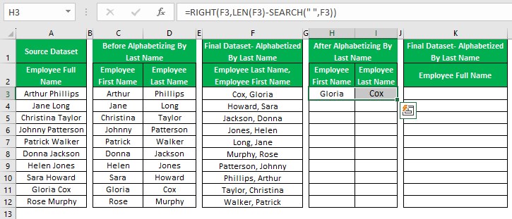 Alphabetize In Excel - Example 1 - Step 8