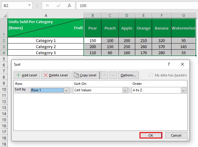 Example 4 - Step 3 - Sort & Order