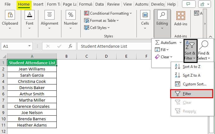 Method 2 - sort - filter