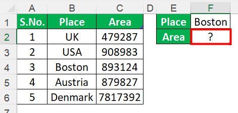 INDEX And XMATCH - Example 1