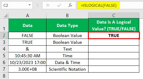 Islogical Function - Example 1 - Step 1