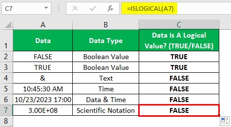 Islogical Function - Example 1 - Step 2