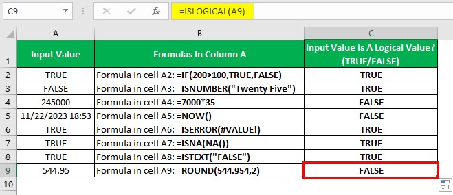 Islogical Function - Example 2 - Step 2