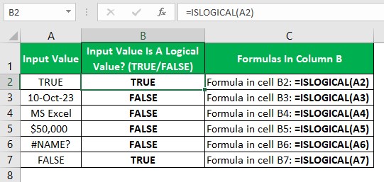 Islogical Function Intro - Output