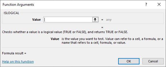 Islogical Function - Method 1 - Argument