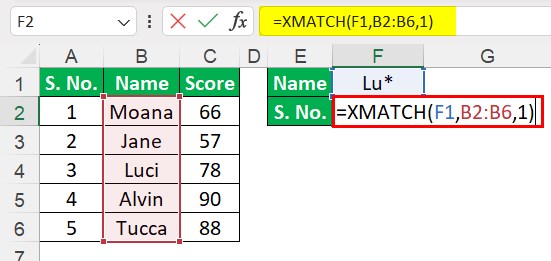 XMATCH With Wildcard Example 2-1