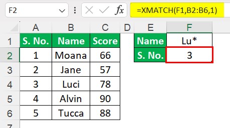 XMATCH With Wildcard Example 2-2