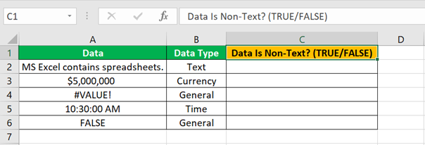 ISNONTEXT function Intro